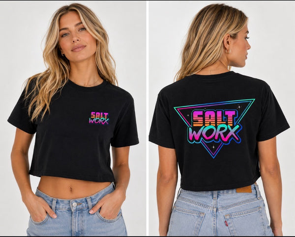 Saltworx Girls Relaxed Crop T-Shirt | Oversized Coastal Tee Australia
